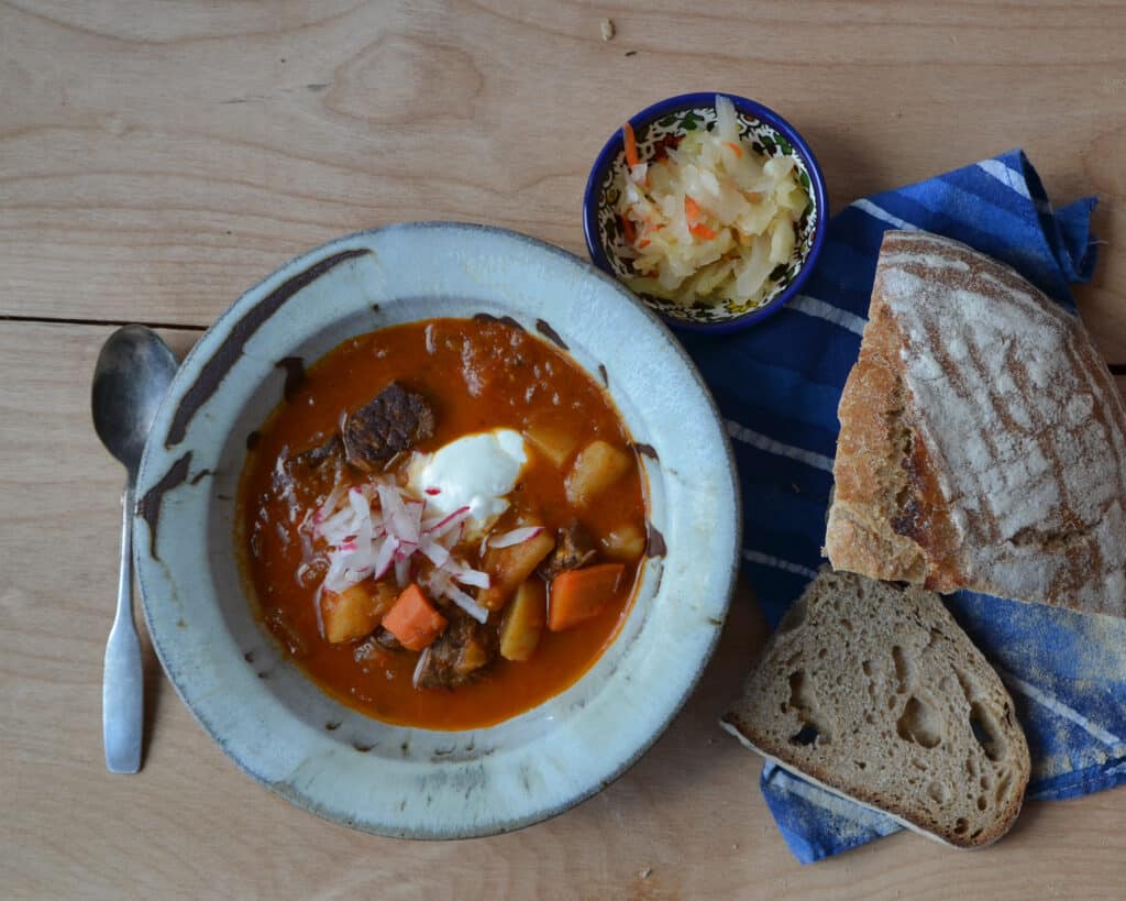 Goulash with sauerkraut