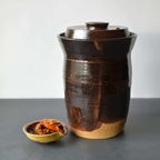 2 Gallon Ceramic Fermenting Crock - Earth image