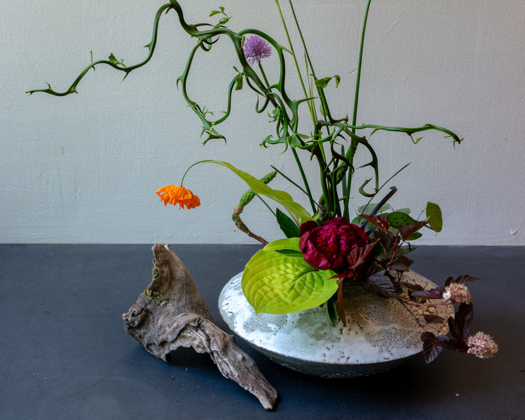 6-27-26_Flower Arranging Class in Wood-Ash glaze Vessels