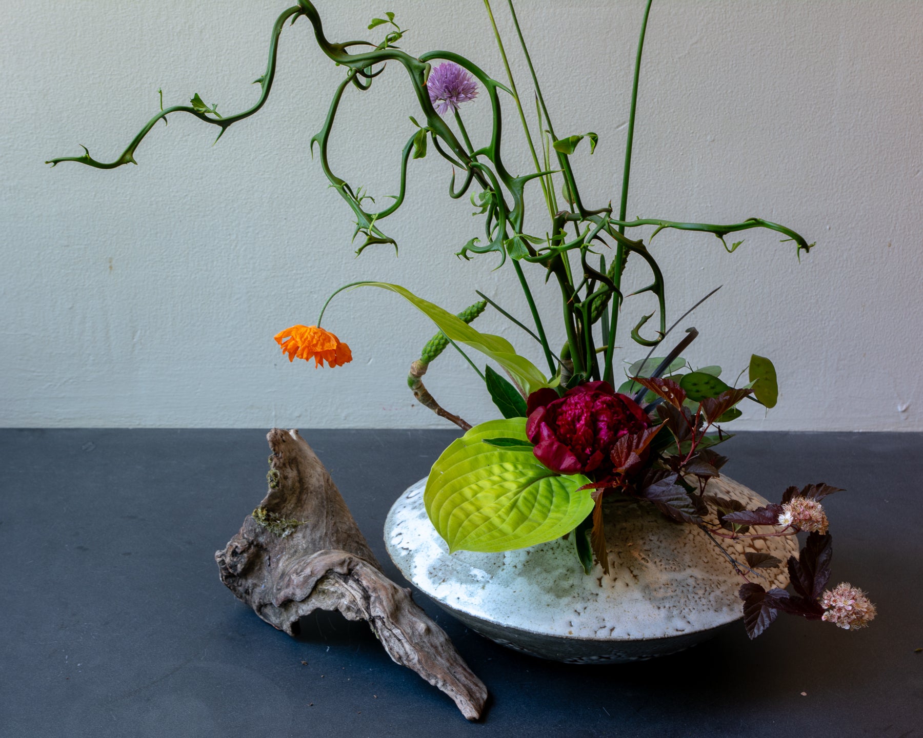 6-27-26_Flower Arranging Class in Wood-Ash glaze Vessels