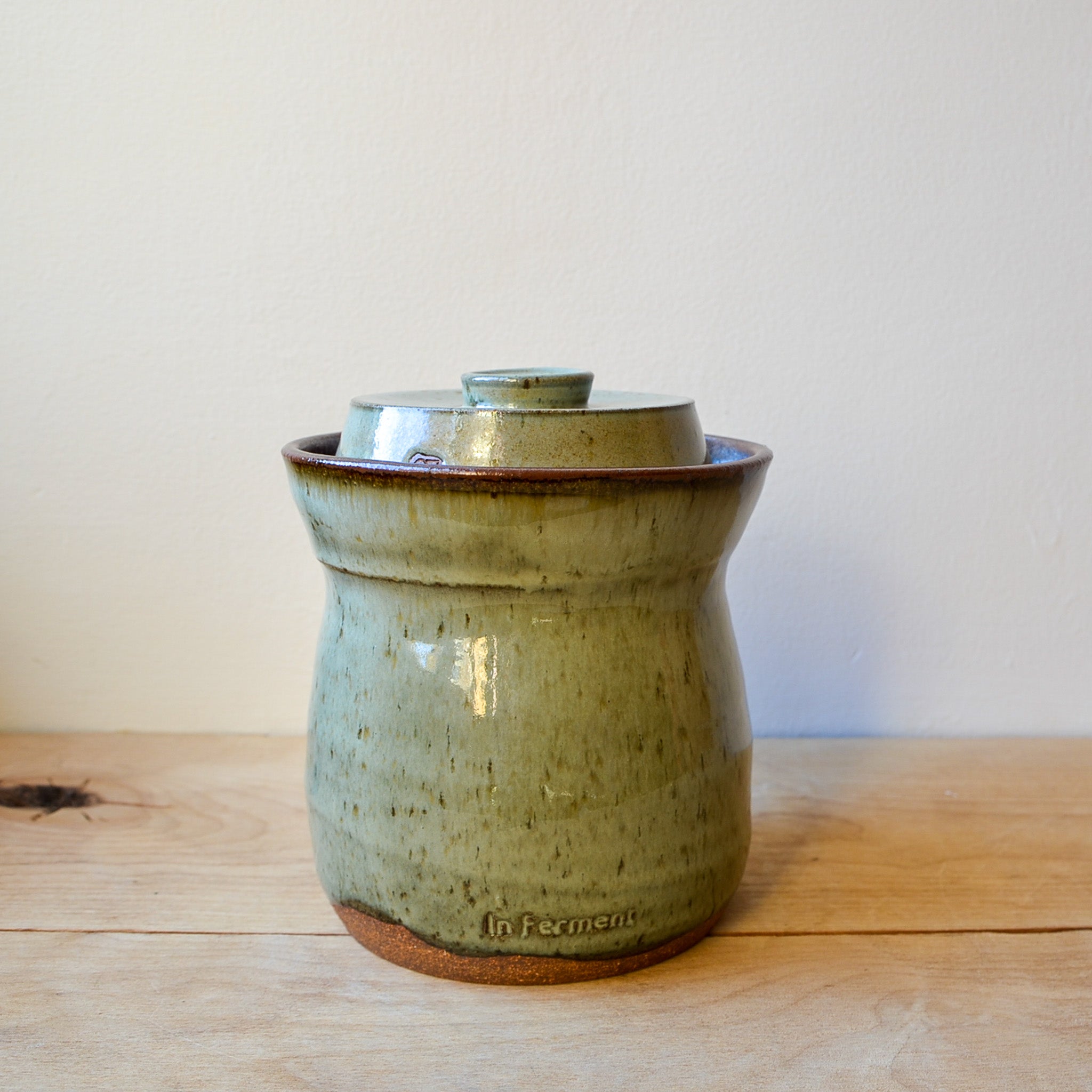 Half Gallon Ceramic Fermenting Crock - Wetland image