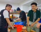 inferment fermented food in water-seal ceramic crock workshop